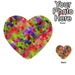 Colorful Mosaic Multi-purpose Cards (heart) 