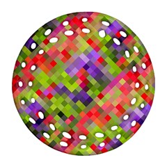 Colorful Mosaic Round Filigree Ornament (2side)