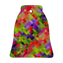 Colorful Mosaic Bell Ornament (2 Sides)