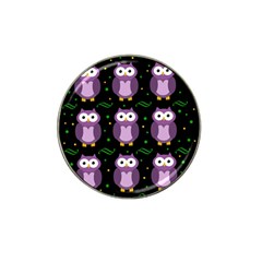 Halloween purple owls pattern Hat Clip Ball Marker (4 pack)