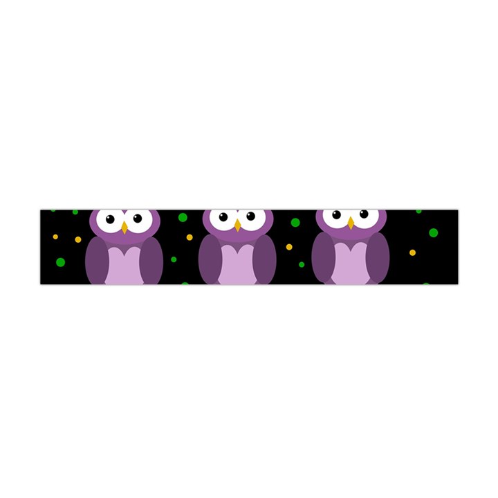 Halloween purple owls pattern Flano Scarf (Mini)