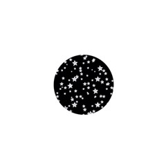 Black And White Starry Pattern 1  Mini Magnets