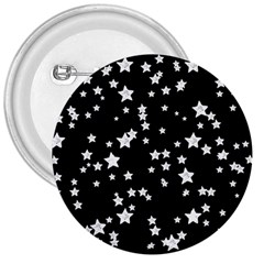 Black And White Starry Pattern 3  Buttons by DanaeStudio