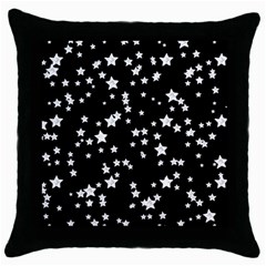 Black And White Starry Pattern Throw Pillow Case (Black)