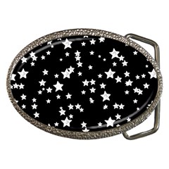 Black And White Starry Pattern Belt Buckles