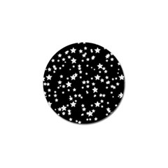 Black And White Starry Pattern Golf Ball Marker