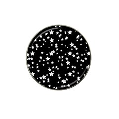 Black And White Starry Pattern Hat Clip Ball Marker (4 pack)