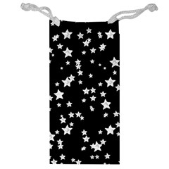 Black And White Starry Pattern Jewelry Bags by DanaeStudio