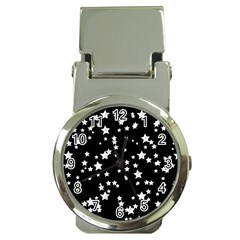 Black And White Starry Pattern Money Clip Watches