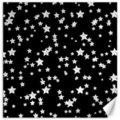 Black And White Starry Pattern Canvas 12  x 12  