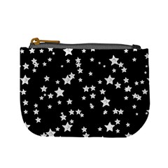 Black And White Starry Pattern Mini Coin Purses by DanaeStudio