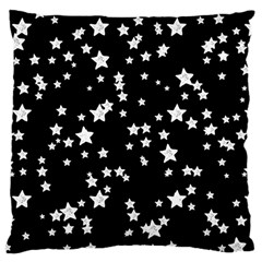 Black And White Starry Pattern Large Cushion Case (one Side) by DanaeStudio