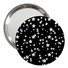 Black And White Starry Pattern 3  Handbag Mirrors