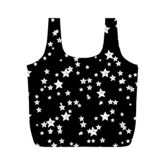 Black And White Starry Pattern Full Print Recycle Bags (m)  by DanaeStudio