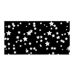 Black And White Starry Pattern Satin Wrap