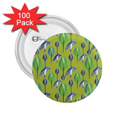 Tropical Floral Pattern 2 25  Buttons (100 Pack)  by dflcprints