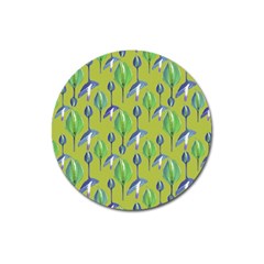 Tropical Floral Pattern Magnet 3  (round) by dflcprints