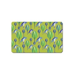 Tropical Floral Pattern Magnet (name Card) by dflcprints