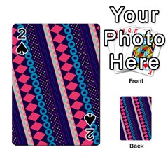 Purple And Pink Retro Geometric Pattern Playing Cards 54 Designs 