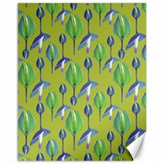 Tropical Floral Pattern Canvas 11  X 14   by dflcprints