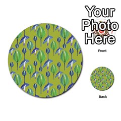 Tropical Floral Pattern Multi-purpose Cards (round)  by dflcprints