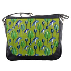 Tropical Floral Pattern Messenger Bags by dflcprints