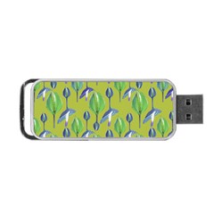 Tropical Floral Pattern Portable Usb Flash (one Side) by dflcprints