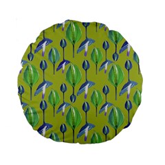 Tropical Floral Pattern Standard 15  Premium Round Cushions by dflcprints