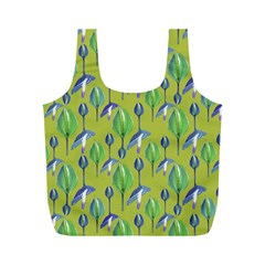 Tropical Floral Pattern Full Print Recycle Bags (m)  by dflcprints