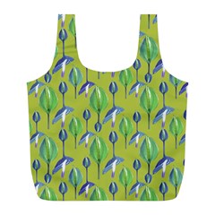 Tropical Floral Pattern Full Print Recycle Bags (l)  by dflcprints