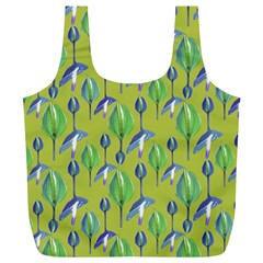 Tropical Floral Pattern Full Print Recycle Bags (l)  by dflcprints