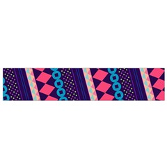 Purple And Pink Retro Geometric Pattern Flano Scarf (small) 