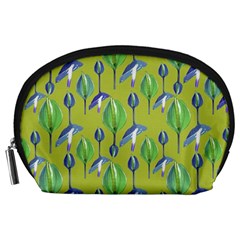 Tropical Floral Pattern Accessory Pouches (large)  by dflcprints