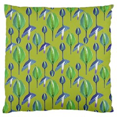 Tropical Floral Pattern Standard Flano Cushion Case (two Sides) by dflcprints