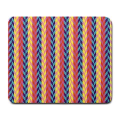 Colorful Chevron Retro Pattern Large Mousepads by DanaeStudio