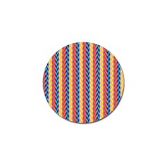 Colorful Chevron Retro Pattern Golf Ball Marker by DanaeStudio