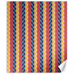 Colorful Chevron Retro Pattern Canvas 8  X 10  by DanaeStudio