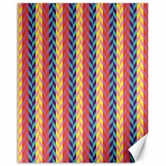 Colorful Chevron Retro Pattern Canvas 16  X 20   by DanaeStudio