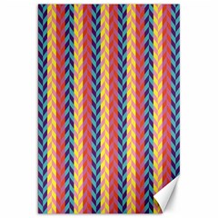 Colorful Chevron Retro Pattern Canvas 20  X 30   by DanaeStudio