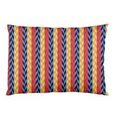 Colorful Chevron Retro Pattern Pillow Case by DanaeStudio