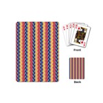 Colorful Chevron Retro Pattern Playing Cards (Mini)  Back