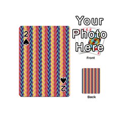 Colorful Chevron Retro Pattern Playing Cards 54 (mini) 