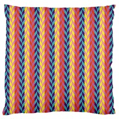 Colorful Chevron Retro Pattern Large Cushion Case (two Sides) by DanaeStudio