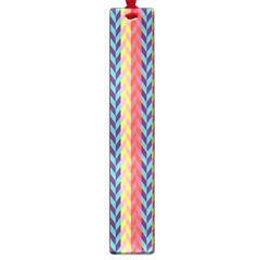 Colorful Chevron Retro Pattern Large Book Marks by DanaeStudio