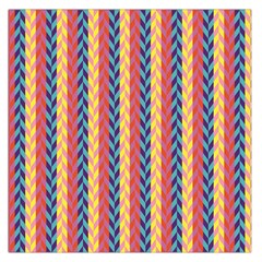 Colorful Chevron Retro Pattern Large Satin Scarf (square) by DanaeStudio