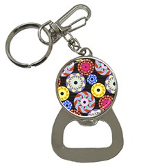 Colorful Retro Circular Pattern Bottle Opener Key Chains by DanaeStudio