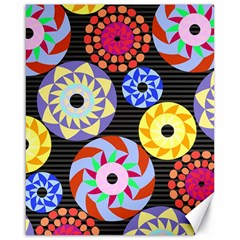 Colorful Retro Circular Pattern Canvas 16  X 20   by DanaeStudio