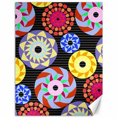 Colorful Retro Circular Pattern Canvas 18  X 24   by DanaeStudio