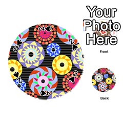 Colorful Retro Circular Pattern Playing Cards 54 (round) 