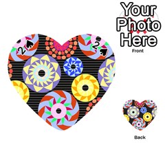 Colorful Retro Circular Pattern Playing Cards 54 (heart) 